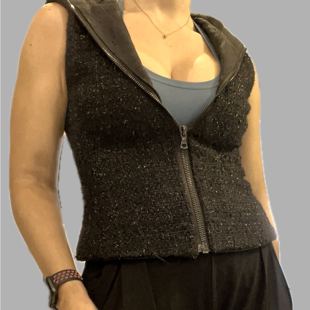 Alexis tuxedo style Full Zip hoodie vest